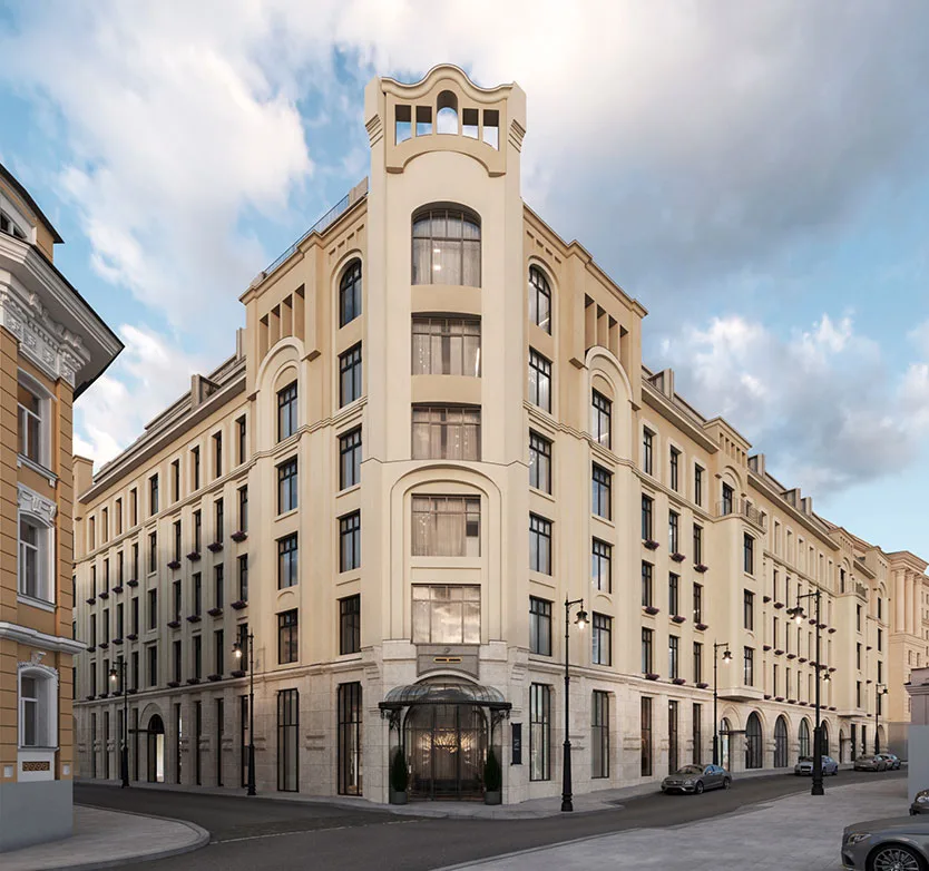 House Frank в уличной перспективе, рендер проекта